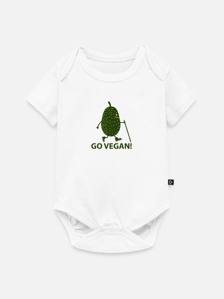 Go vegan! - Baby Premium Kurzarmbody - Weiß