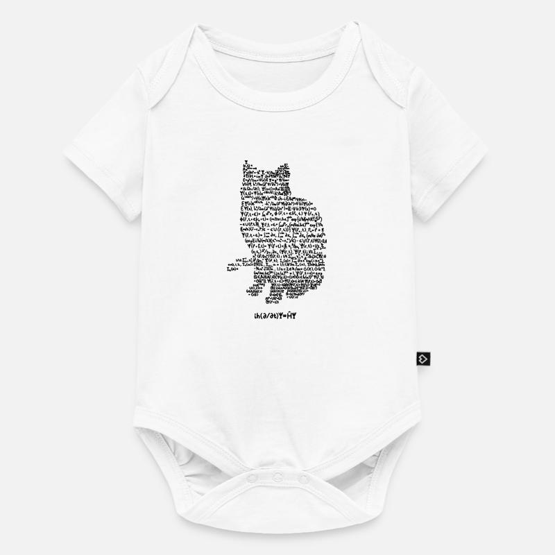 Katze Professor Geschenk Physik Schule Atom - Baby Premium Kurzarmbody - Weiß