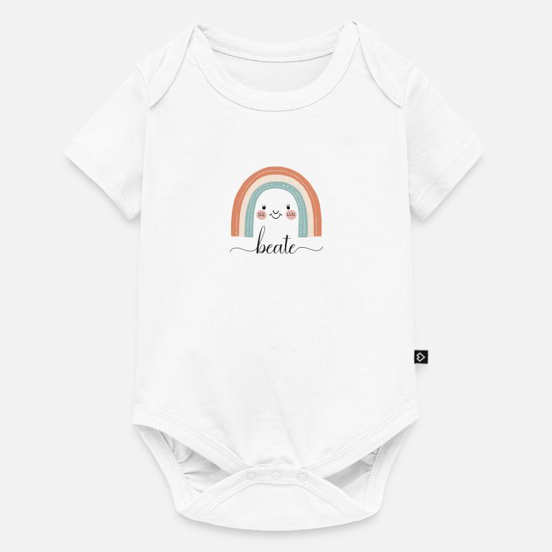 Beate ! Arc-en-ciel, personnalisable - Body à manches courtes Premium Bébé - blanc