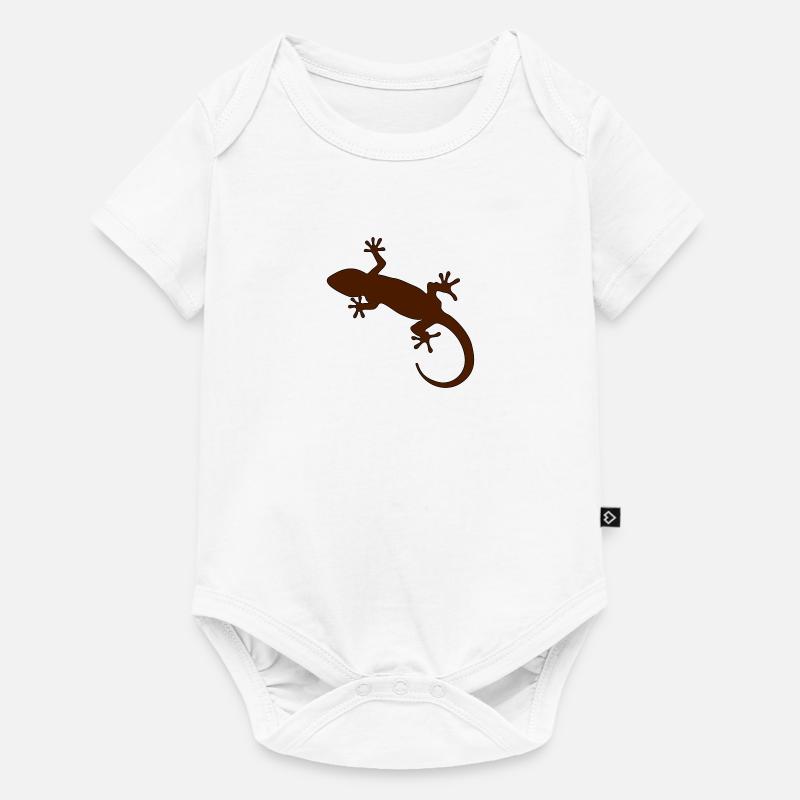 Gecko - Baby Premium Kurzarmbody - Weiß