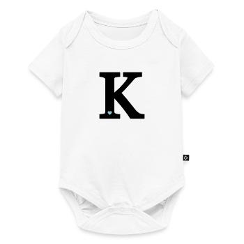 Letter K initial - Baby Premium short-sleeve bodysuit - white - Front