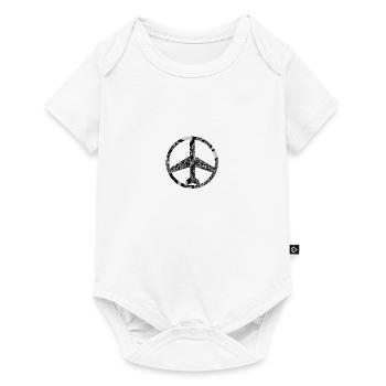 Peace Airplane Travel - Body à manches courtes Premium Bébé - blanc - Devant