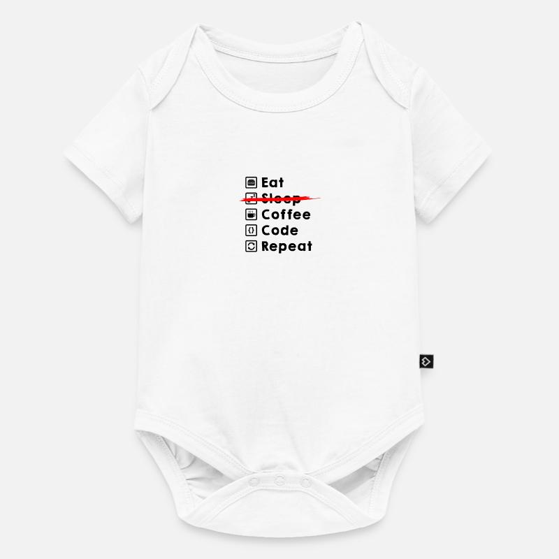 Eat Coffee Code Repeat - Baby Premium short-sleeve bodysuit - white