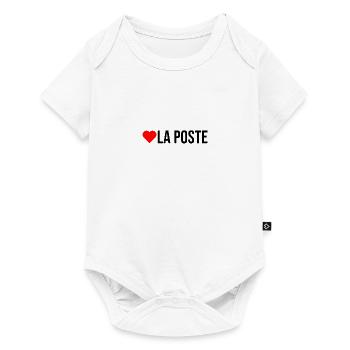 j'aime la poste facteur livraison - Body à manches courtes Premium Bébé - blanc - Devant