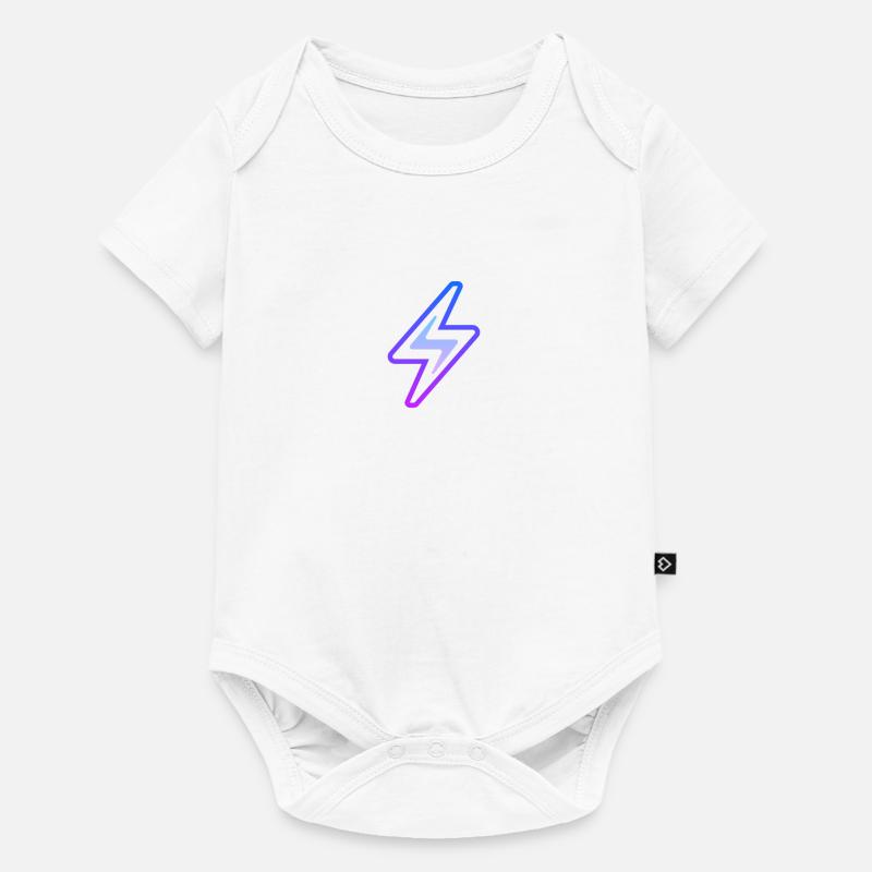 Blauer Blitz - Baby Premium Kurzarmbody - Weiß