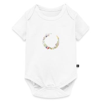 Customisable Floral Wreath Wild Flowers - Baby Premium short-sleeve bodysuit - white - Front