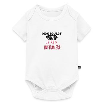 je suis infirmière - Body à manches courtes Premium Bébé - blanc - Devant