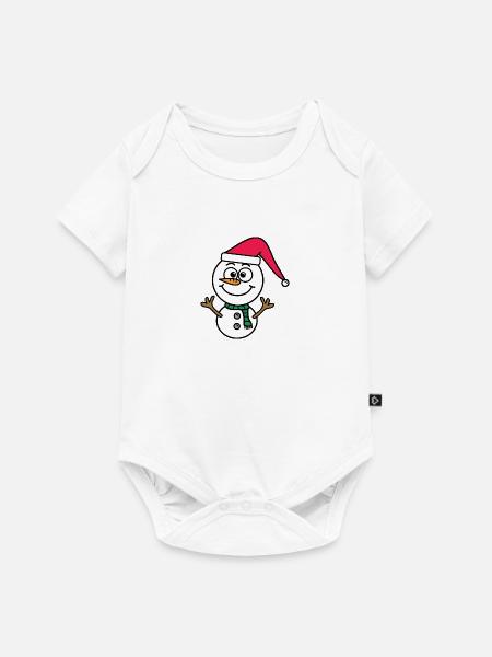 Schneemann - Baby Premium Kurzarmbody - Weiß