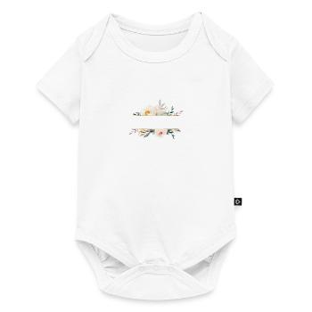 Customizable flowers, colorful - Baby Premium short-sleeve bodysuit - white - Front