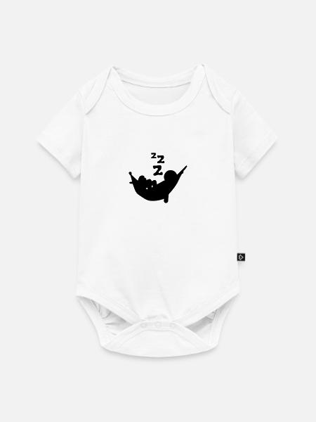 hamaca dormir roncar carácter siesta - Body de manga corta para bebés Premium - blanco