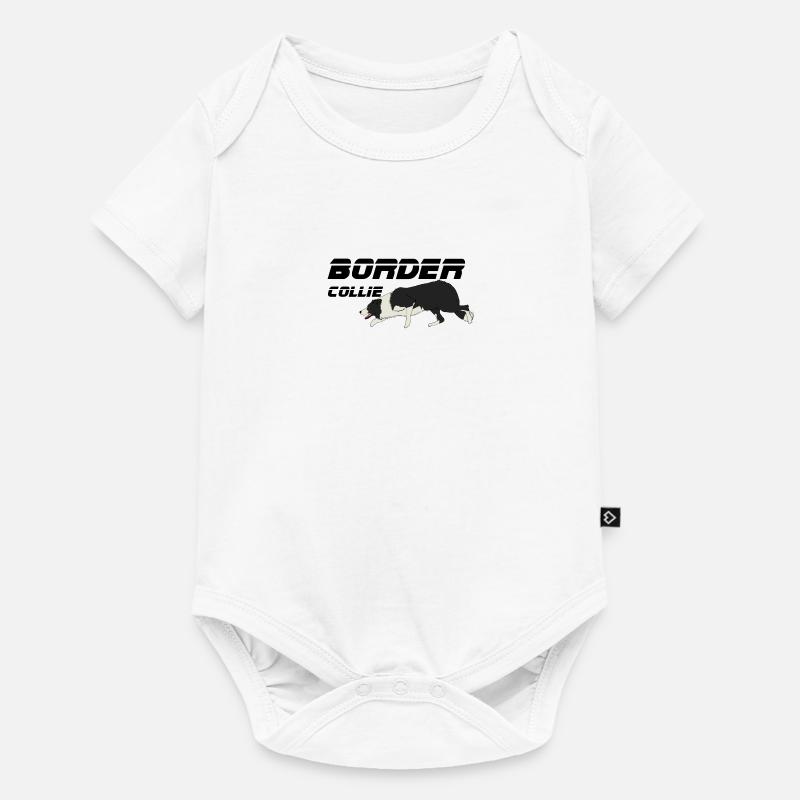 border collie - Body à manches courtes Premium Bébé - blanc