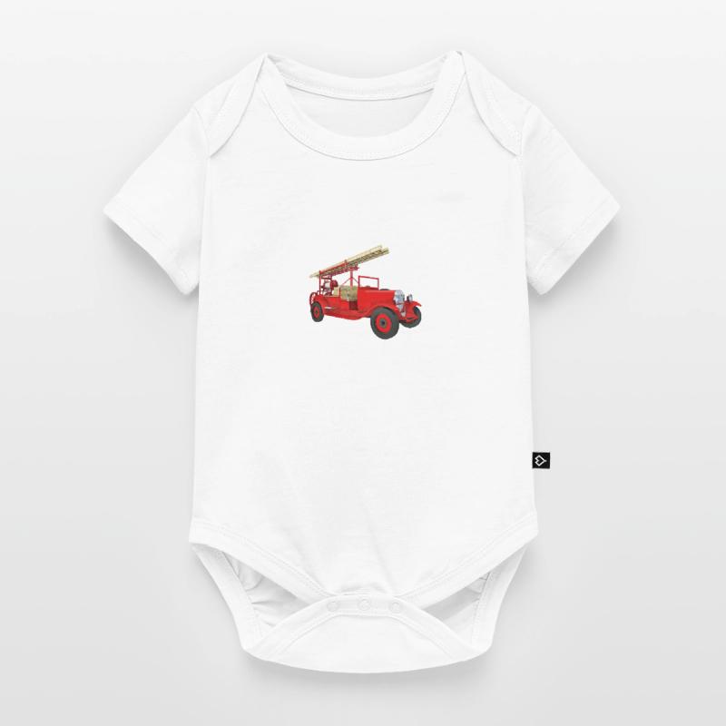Retro fire engine, fire engine Baby Premium short-sleeve bodysuit