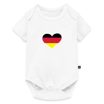 Deutschland Herz; Heart Germany - Body à manches courtes Premium Bébé - blanc - Devant