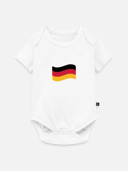 Deutschland Fahne - Baby Premium Kurzarmbody - Weiß
