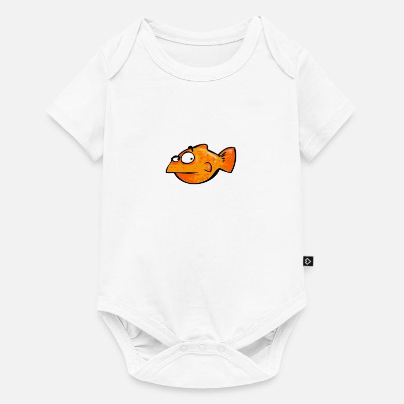 Fisch! - Baby Premium Kurzarmbody - Weiß