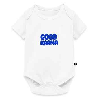 Good Karma Blue - Baby Premium Kurzarmbody - Weiß - Vorne
