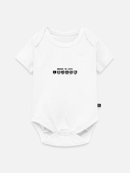 music is life - Baby Premium Kurzarmbody - Weiß