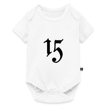 15. 15 YEARS. 15th ANNIVERSARY. 15 YEAR ANNIVERSARY. - Baby Premium short-sleeve bodysuit - white - Front