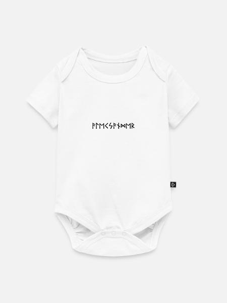 Name - Alexander - in Runen - Baby Premium kortärmad bodysuit - vit