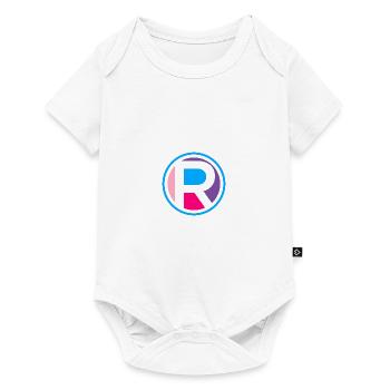 Kürzel R | Buchstabe R | Name R | Hell R | Sommer - Baby Premium Kurzarmbody - Weiß - Vorne