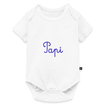 PAPY. FÊTE DES PÈRES. BONNE FÊTE PAPY. JE T'AIME. - Body à manches courtes Premium Bébé - blanc - Devant