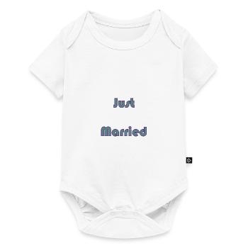 JUST MARRIED. bachelorette party. LOVE. SAINT VALENTINE. COUPLE. - Baby Premium short-sleeve bodysuit - white - Front