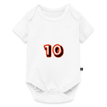 10. 10 YEARS. 10th ANNIVERSARY. 10 YEAR ANNIVERSARY. - Baby Premium short-sleeve bodysuit - white - Front