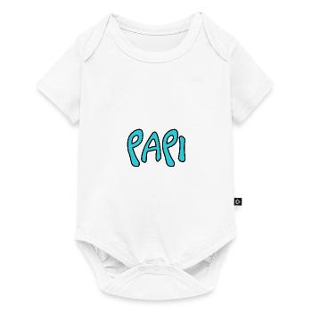PAPY. FÊTE DES PÈRES. BONNE FÊTE PAPY. JE T'AIME. - Body à manches courtes Premium Bébé - blanc - Devant