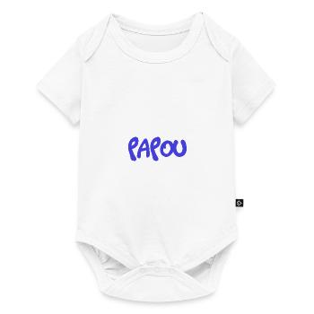 PAPOU. PAPA. FÊTE DES PÈRES. BONNE FÊTE PAPA - Body à manches courtes Premium Bébé - blanc - Devant
