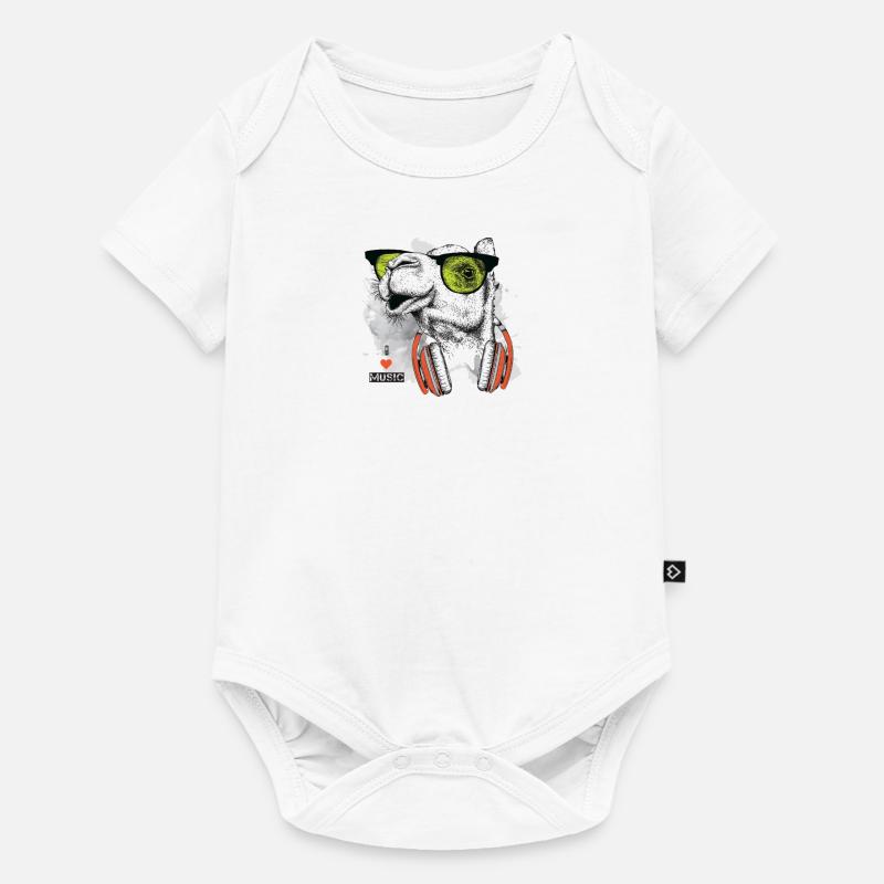 Camel I Love Music - Body à manches courtes Premium Bébé - blanc