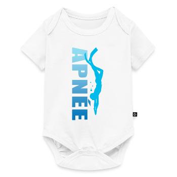 apnée apnéiste sport plongée plongeur - Body à manches courtes Premium Bébé - blanc - Devant