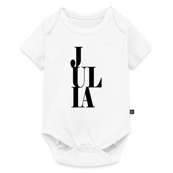 Julia Surname First name Modern font Word Art - Baby Premium short-sleeve bodysuit - white - Front