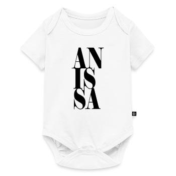 Anissa Surname First name Modern font Word Art - Baby Premium short-sleeve bodysuit - white - Front