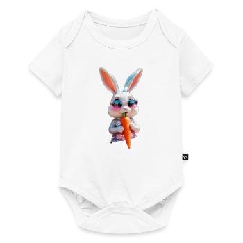 Funny Bunny Lotte - Baby Premium Kurzarmbody - Weiß - Vorne