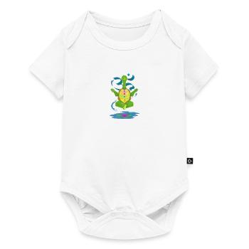 Yoga work sport turtle meditation - Baby Premium short-sleeve bodysuit - white - Front