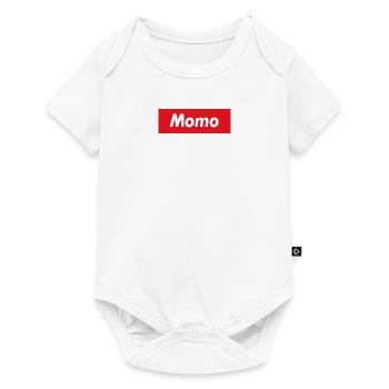 Momo red stripe - Baby Premium short-sleeve bodysuit - white - Front