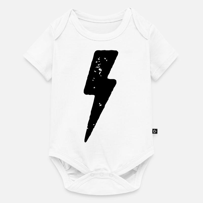 Strom Blitz Icon - Baby Premium Kurzarmbody - Weiß