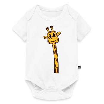 Funny Long Neck Giraffe Cool Cute Animals - Baby Premium short-sleeve bodysuit - white - Front