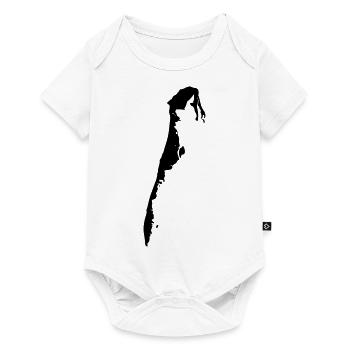 Hiddensee-Karte - Baby Premium Kurzarmbody - Weiß - Vorne