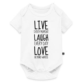 Live Laugh Love - Humor - Funny - Joke - Friend - Body à manches courtes Premium Bébé - blanc - Devant