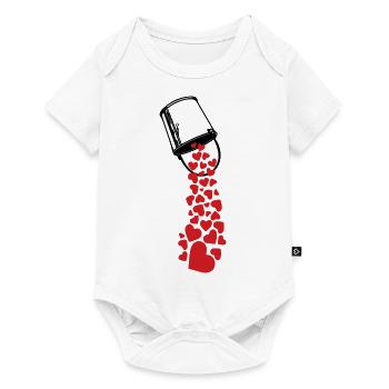 POURING LOVE Hearts Street Art - Baby Premium short-sleeve bodysuit - white - Front