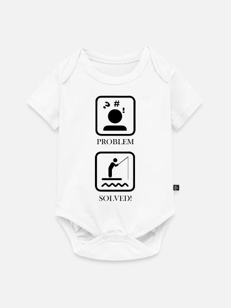 Angler Spruch Fischen Fischer Geschenksidee - Baby Premium Kurzarmbody - Weiß