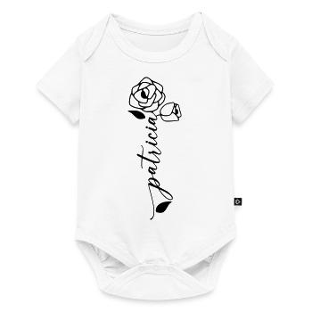 Patricia Surname First Name Name Flower - Baby Premium short-sleeve bodysuit - white - Front