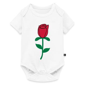 roses - Body à manches courtes Premium Bébé - blanc - Devant
