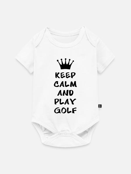 KEEP CALM AND PLAY GOLF - Baby Premium Kurzarmbody - Weiß