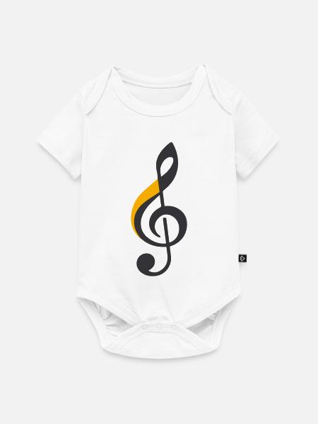 Symbol des Violinschlüssels - Baby Premium Kurzarmbody - Weiß