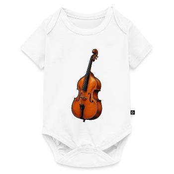 Kontrabass - Baby Premium Kurzarmbody - Weiß - Vorne