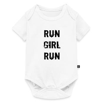 Run girl run - Baby Premium short-sleeve bodysuit - white - Front