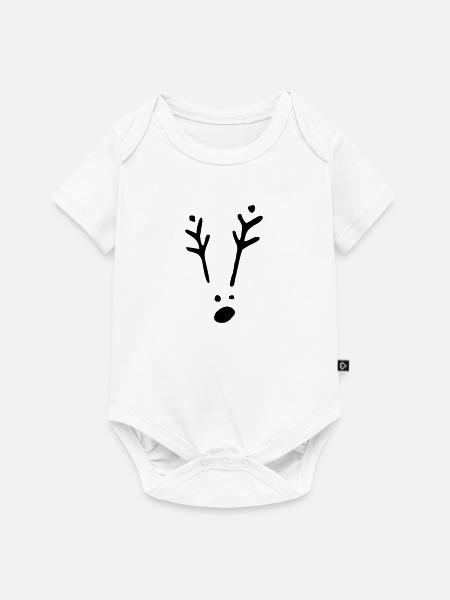 Rudolf 1c Xmas - Baby Premium Kurzarmbody - Weiß