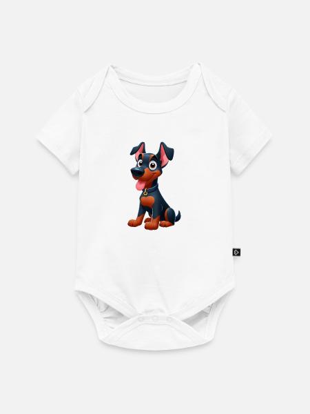 Dobermann 2 - Baby Premium Kurzarmbody - Weiß